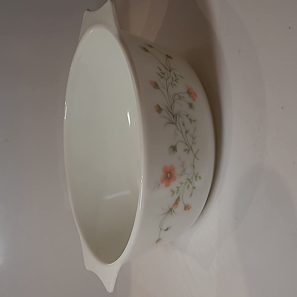 Vintage Pyrex England Emily spring garden pattern 9"×3.5"